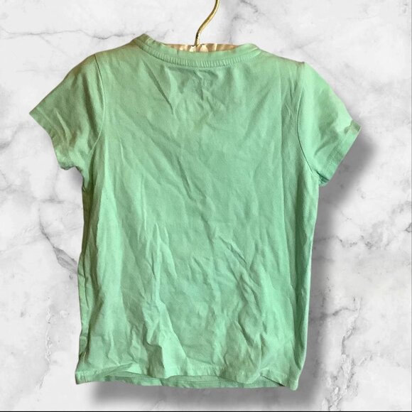 Cat & Jack Girls XS 4/5 Green "Hooray For Today “ Short Sleeve Graphic Tee - Picture 2 of 9